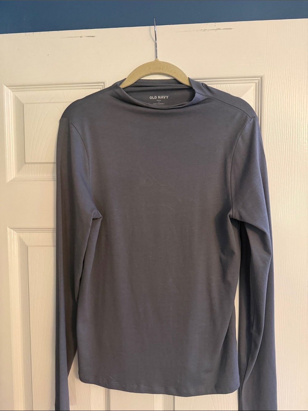 Old Navy Women's Bestie Mock Neck Long Sleeve Top - Slate